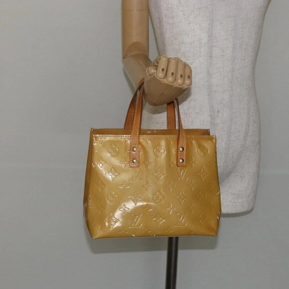 LOUIS VUITTON Monogram Vernis Reade PM Hand Bag Beige - Picture 1 of 16